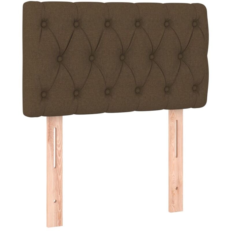 Jinlefu - Tête de lit Marron Foncé 80x7x78/88 cm Tissu vidaXL