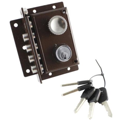 JIS cerradura 5240-cgs izquierda pintada , Cerradura 5240 de sobreponer alta seguridadPicaporte accionado con pomo y cuatro pestillos de acero inoxidable de dos vueltasPint