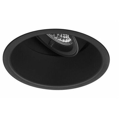 spot encastré rond - collerette blanche noire JISO 631D