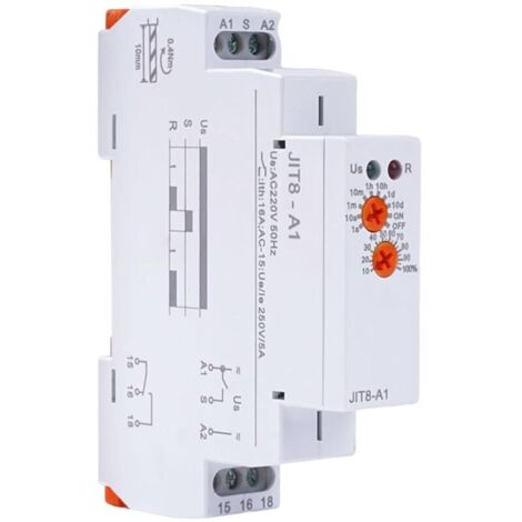 JIT8-A1 Relais temporisé à Fonction Unique Type Rail DIN AC220V Mini Relais temporisé à la Mise sous Tension