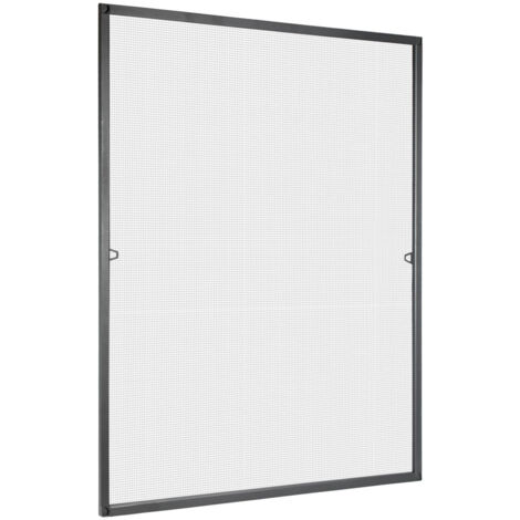 Jiubiaz 120x140CM Zanzariera in alluminio per finestre zanzariera in garza protezione UV zanzariera impermeabile telaio balcone Antracite