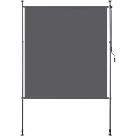 Jiubiaz 200 x 270 cm Tenda verticale Tenda a rullo per esterni Protezione anti-UV Tenda per esterni con barre telescopiche senza foratura Antracite