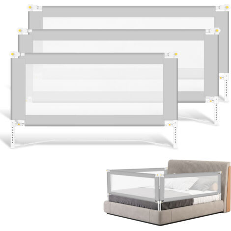 Jiubiaz 3X Barriera di sicurezza per letto bambino Barriera per letto bambino Barriera di sicurezza per letto di protezione per letto - 1x150cm, 2x180cm