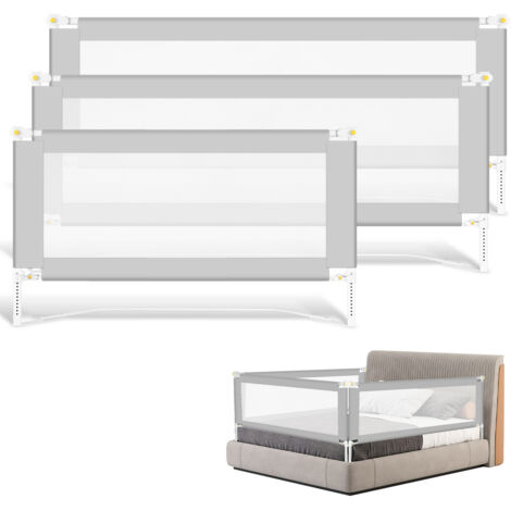 Jiubiaz 3X Barriera di sicurezza per letto bambino Barriera per letto bambino Barriera di sicurezza per letto di protezione per letto - 1x150cm, 2x200cm