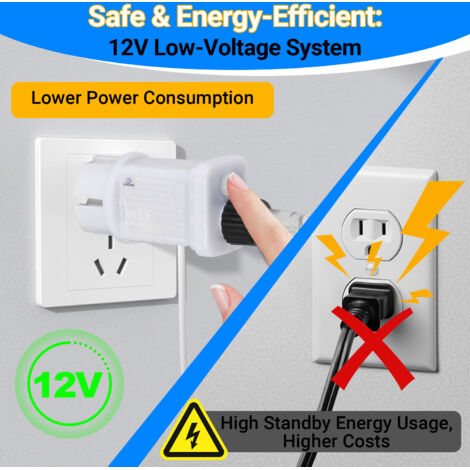 Jiubiaz 5M LED ghiaccio lucchetta telecomando 8 modalità di illuminazione Timer IP44 interno esterno lucchetta ghiaccio Kaltweiß