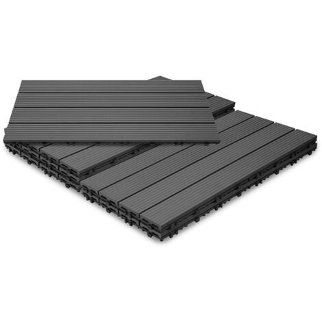 Jiubiaz 60 baldosas para patio, suelo exterior, tarima compuesta, 30 x 60 cm, para balcón y jardín