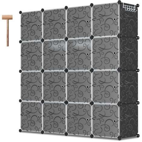Jiubiaz Armadio scaffale in piedi fai da te Sistema di scaffalatura Scaffale bagno impermeabile 16 cubi