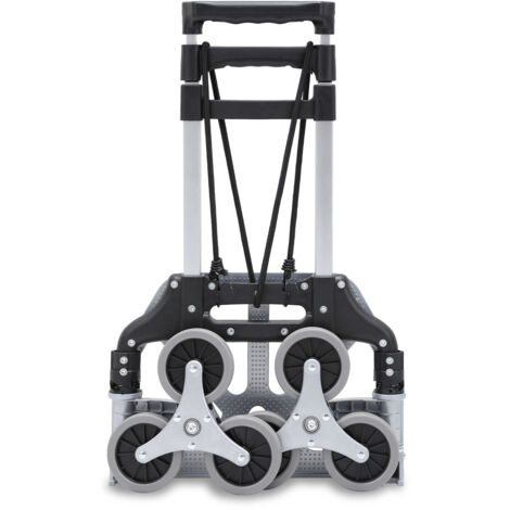 Jiubiaz Carrello pieghevole in alluminio con 6 ruote da arrampicata, carico statico massimo 70 kg