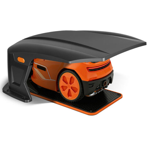 Jiubiaz Garage per tosaerba Piccoli attrezzi da giardino Copertura protettiva Ribaltabile Tetto per robot tosaerba