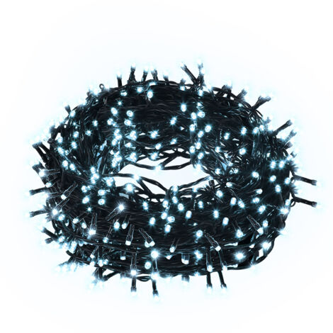 Jiubiaz Ghirlanda luminosa LED natalizia 200 LED 20 m IP44 impermeabile Illuminazione esterna Giardino interna per feste natalizie e matrimoni Bianco freddo