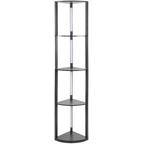 Jiubiaz Lampadaire sur Pied Salon/Lampe Salon,163 cm avec Lampe Etagère 4 Niveau MDF 220V