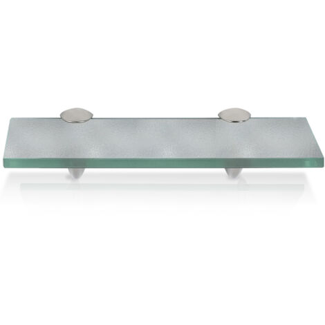 Jiubiaz Ripiano, Ripiano a parete, Ripiano in vetro, Contenitore in vetro satinato 30 x 10 cm