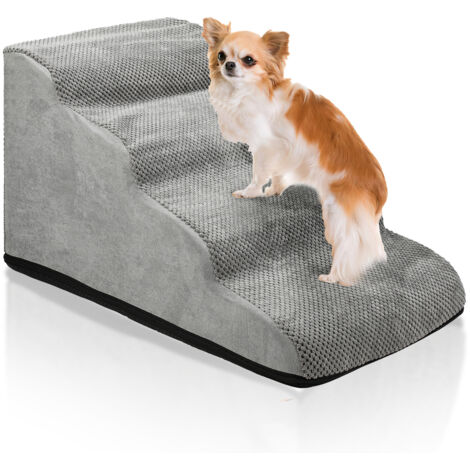 Jiubiaz Scala per cani a 4 gradini Rampa antiscivolo per animali domestici Scala per cani Rampa per animali domestici Gradini per cani Rimovibile e lavabile