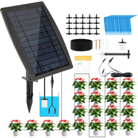 Jiubiaz Solar Bewässerungssystem automatisch Automatische Pflanzenbewässerung für Garten, Balkon & Gewächshaus