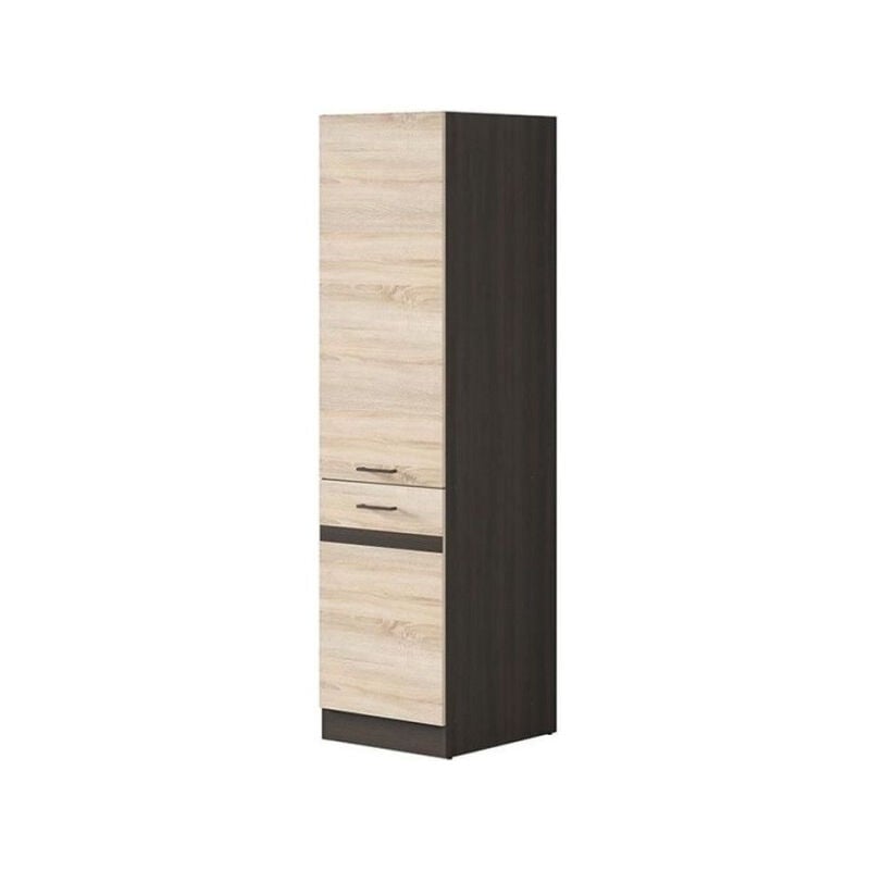 Sans Marque - jjunona Colonne de cuisine 2 Portes ouverture a droite - l 50 x h 196 x p 46 cm - Chene sonoma