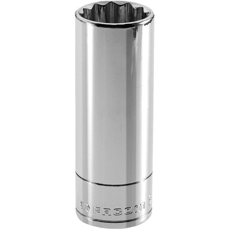 19mm Bi Hexagon Deep Socket 3/8in Drive Chrome Finish FCMJ19LA - Facom