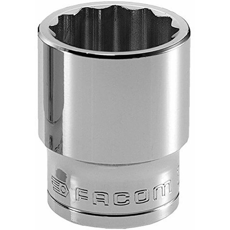 Socket 1/2in Drive 13mm Bi-Hexagon Chrome Standard Length FCMS13 - Facom