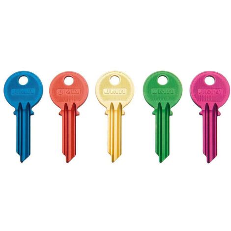 JMA llavin az-2d aluminio colores b/10 , Llavin en bruto para copias de llave AZ-2DPara cerraduras tipo AzbeAluminio coloresBolsa de 10 unidades.