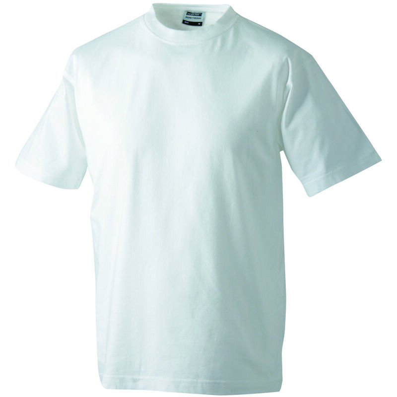 Image of James&nicholson - jn T-Shirt Round-T Heavy JN002 100%BW, white, Größe 4XL