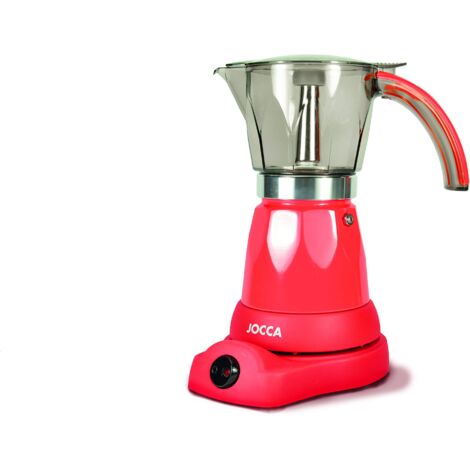 Jocca, Caffettiera Elettrica Italiana con Base Girevole 360° 6 Tazze