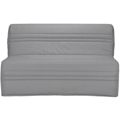 LES TENDANCES JOE Banquette BZ 3 places - Tissu gris clair - Contemporain - L 143 x P 97 cm