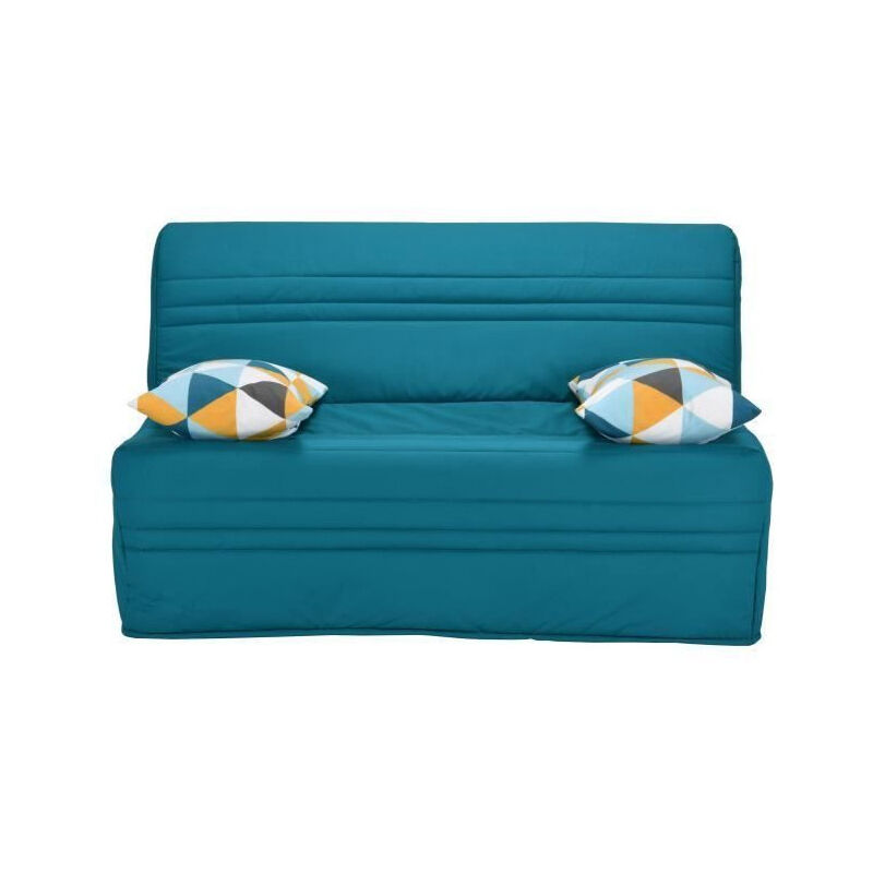 Les Tendances - Joe Banquette bz geometrico - Tissu turquoise - l 143 x p 101 x h 95 cm - Bleu
