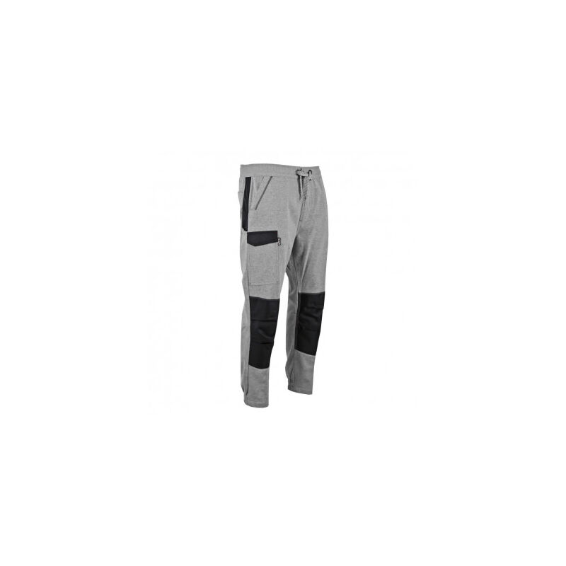 Jogging de travail avec poche genouillères slim fit LMA CRYPTO Gris / Noir XL
