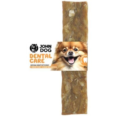 John Dog  Cuidado Dental  Masticable dental para perros 35 g - Masticable dental con camarones, salvia y algas 35 g