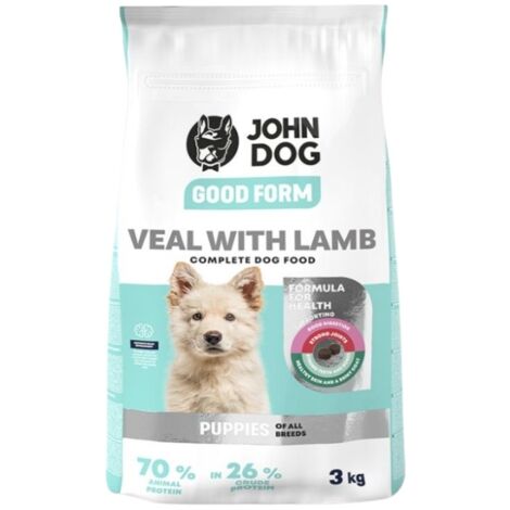 JOHN DOG GOOD FORM pienso para cachorros TERNERA Y CORDERO 3 kg