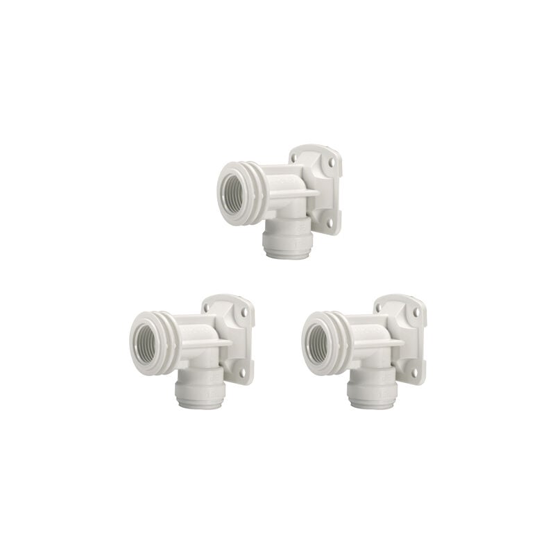 John Guest jg Speedfit 3x plastique plaque arrière coude 15mm