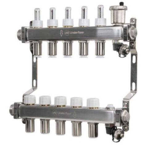 John Guest Speedfit 15mm 5 Port UFH Manifold - JGUFHMAN5/4 For Efficient Heating