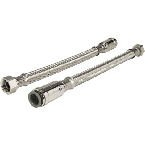 John Guest Speedfit Braid Hose & Iso 300mm 15mm X 1/2" TC (Pack Of 2)