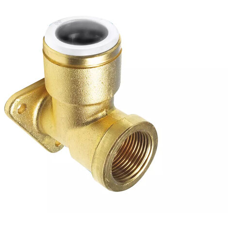 John Guest Speedfit Brass Back Plate Elbow (Short Neck) 15mm X 1/2 15WB2