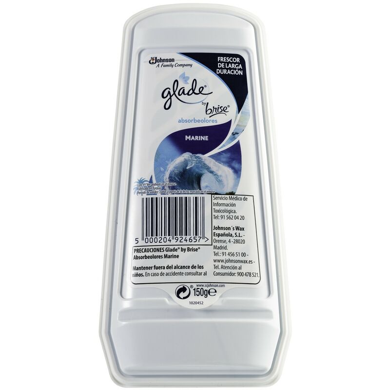 

Gel Aromatizante de Ambiente con Fragancia Marine, Plástico, Azul, 5.6x16.2x15.8 cm - Johnson