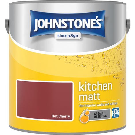 Johnstone's 2.5 Litre Kitchen Paint - Hot Cherry