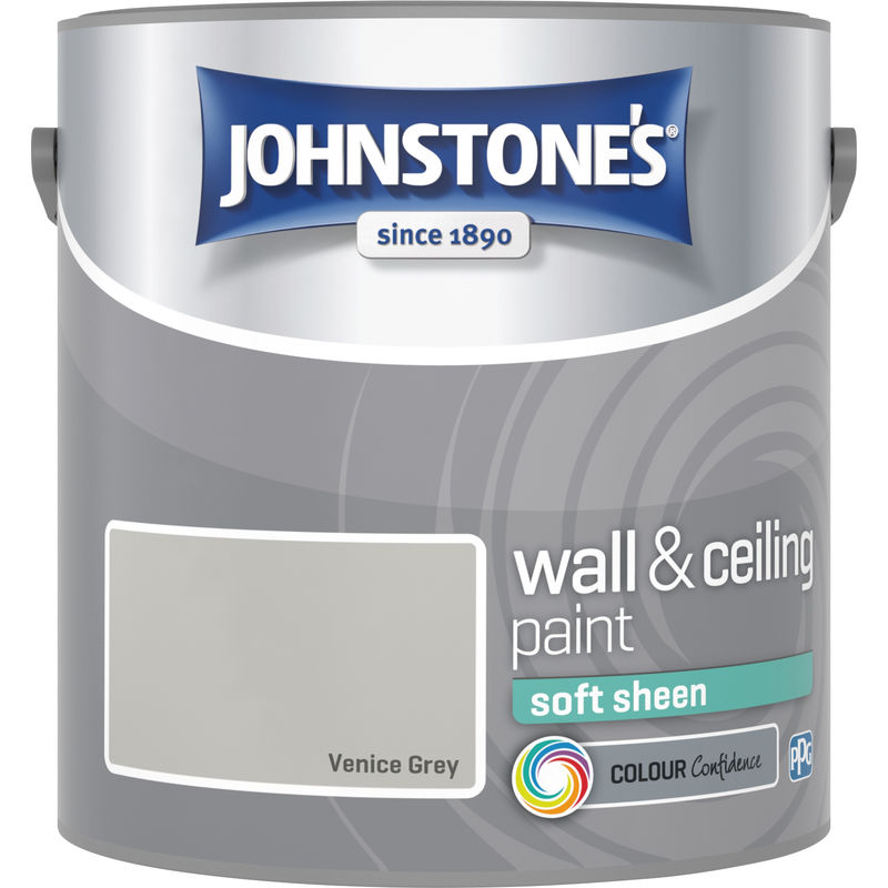 2.5 Litre Soft Sheen Emulsion Paint - Venice Grey - Johnstone's