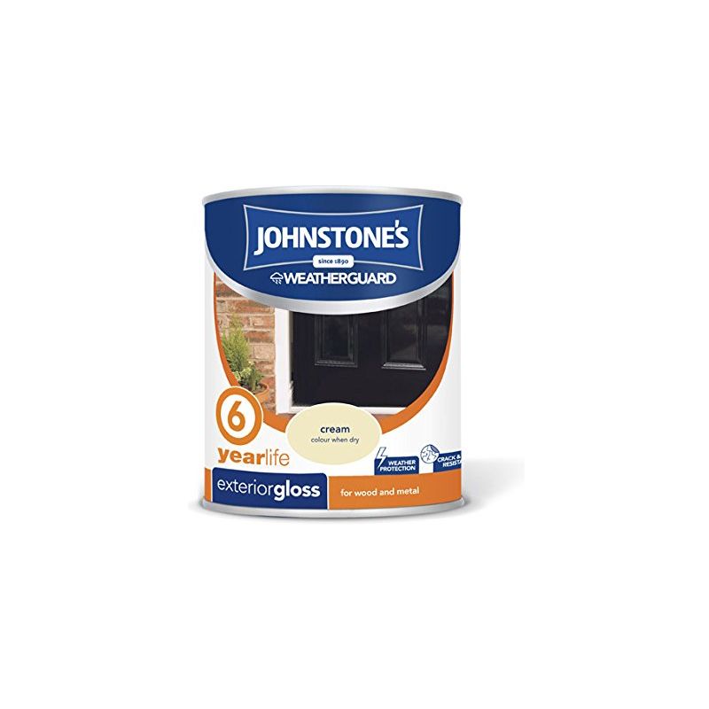 Johnstone's - 309144 750ml Exterior Gloss Paint - Cream