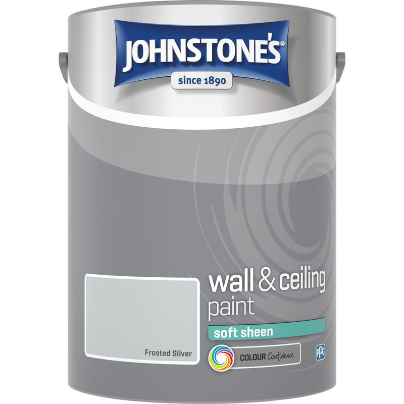 5 Litre Soft Sheen Emulsion Paint - Frosted Silver - Johnstone's