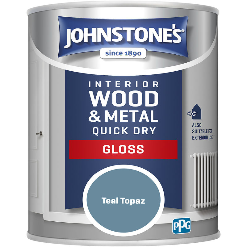 Johnstones 750ml Quick Dry Gloss Paint - Teal Topaz