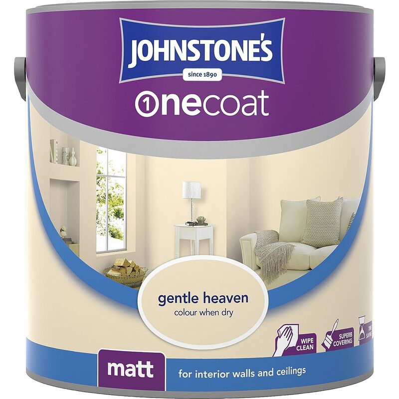 One Coat Matt Emulsion Paint - Gentle Haven 2.5L - gentle haven - Johnstone's