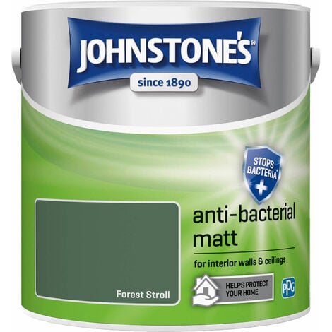 Johnstones Anti-Bacterial Matt Paint Forest Stroll 2.5L