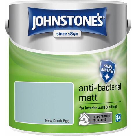Johnstones Anti-Bacterial Matt Paint New Duck Egg 2.5L