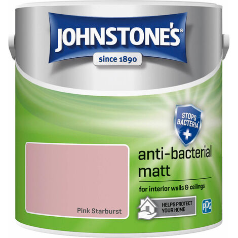 Johnstones Anti-Bacterial Matt Paint Pink Starburst 2.5L