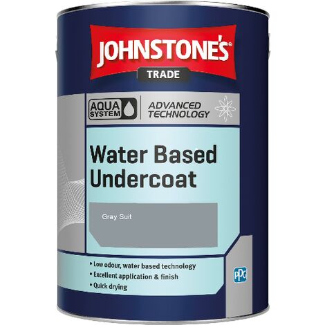 main image of "Johnstone's Aqua Water Based Undercoat paint - Gray Suit - 5ltr"