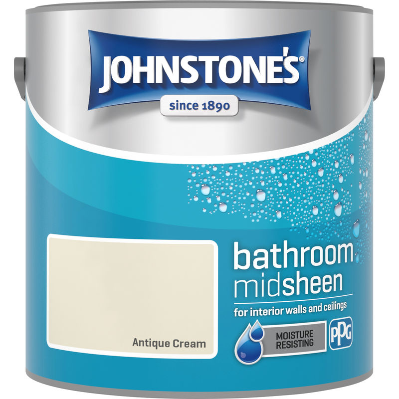 2.5 Litre Bathroom Paint - Antique Cream - Johnstone's