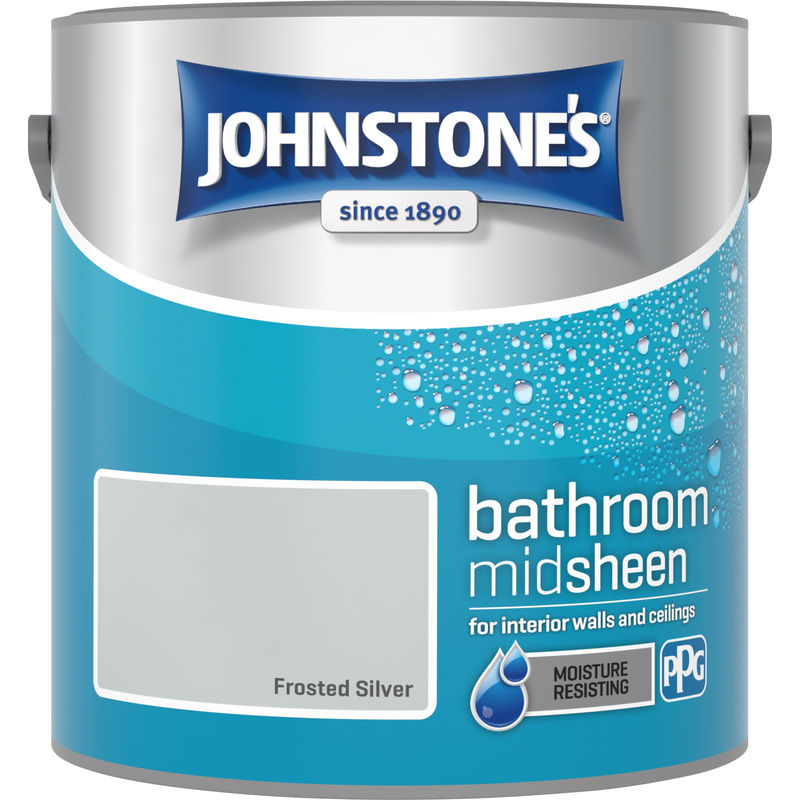 Johnstone's 2.5 Litre Bathroom Paint - Frosted Silver