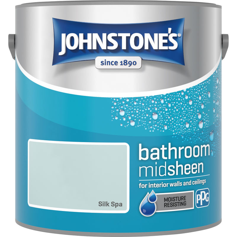 Johnstone's 2.5 Litre Bathroom Paint - Silk Spa
