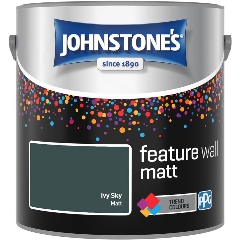 Johnstones Feature Wall Interior Matt Emulsion Ivy Sky 2.5 Litre