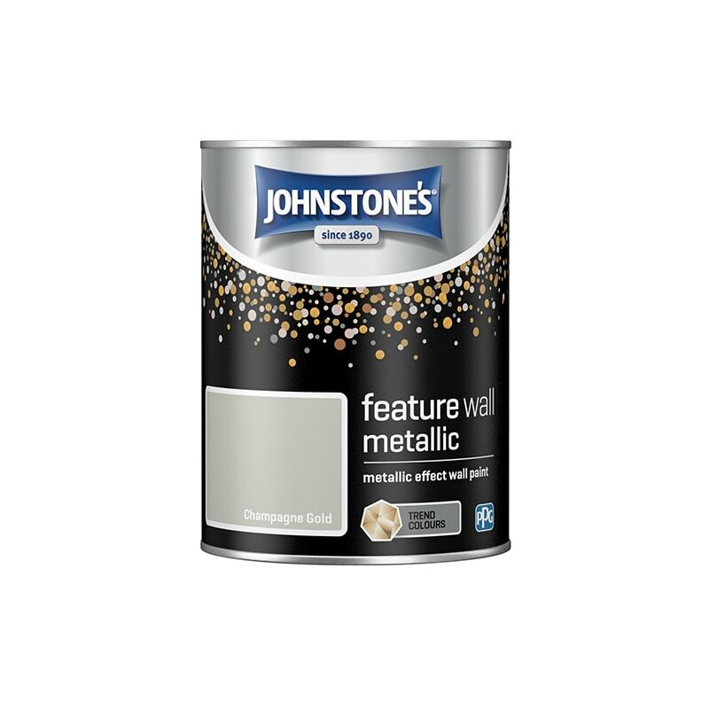 Johnstone's Interior Feature Wall Metallic Champagne Gold 1.25ltr - Champagne Gold