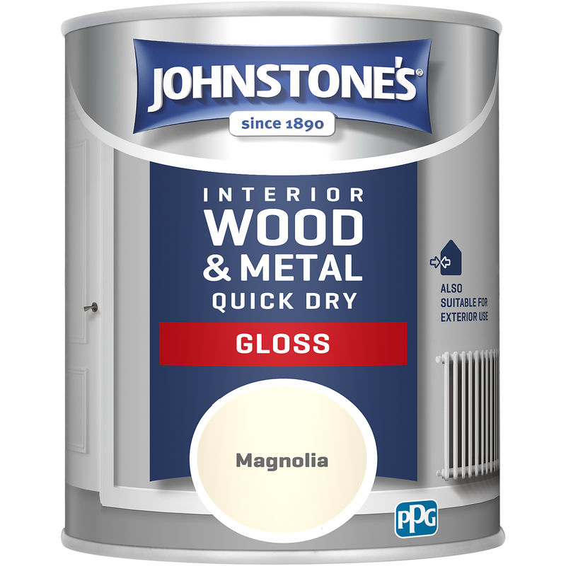 Johnstones 750ml Quick Dry Gloss Paint - Magnolia